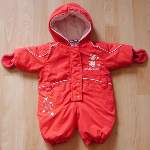 Bébé, costume d'hiver, costume de neige, combinaison d'hiver, combinaison d'hiver, extérieur, taille 56, rouge