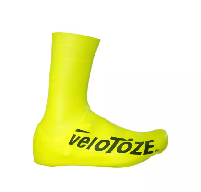 VeloToze Tall 2.0 Waterproof Aero Overshoes - Hi Vis Yellow