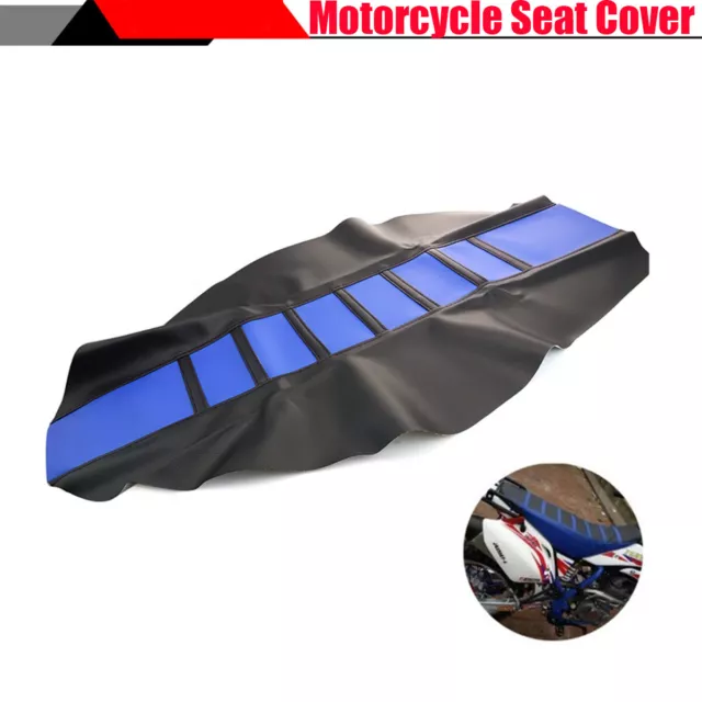 1Pcs Motorcycle Dirt Bike Trim Seat Cover Protector Accessories Blue + Black