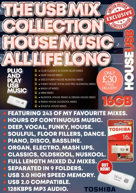 MUSIC USB HOUSE Deep Funky Vocal Mashup Disco Classics Mix