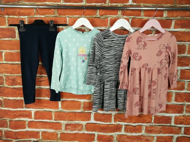 Girls Bundle Age 2-3 Years Next H&M T-Shirt Dress Leggings Leopard Unicorn 98Cm
