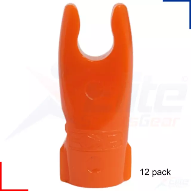 Bohning Archery Arrow Smooth Release Pin Nocks 12 Pack Orange