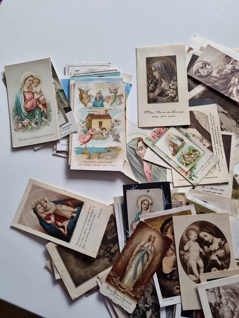 Lot De 100 Images Pieuses Anciennes – Principalement Allemandes – Lot AL3
