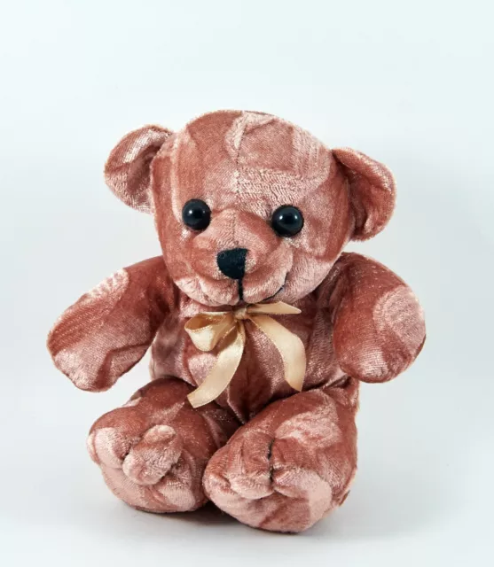 Fukei Industrial Plush Bear Two Tone Teddy With Golden Bow Tie 3