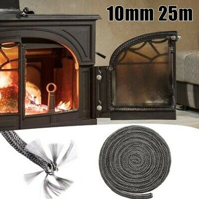 Joint de corde en fibre de verre premium pour portes de brûleur à bois 25 m de
