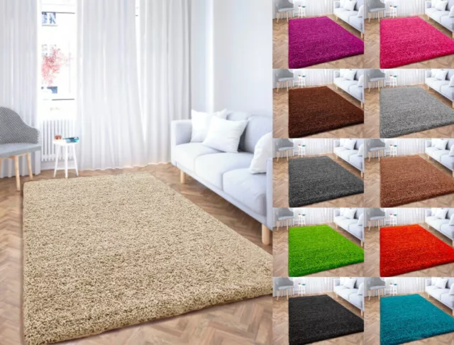Thick Shaggy Large Rugs Hallway Rug Runner Non Slip Living Room Carpet Deep Pile