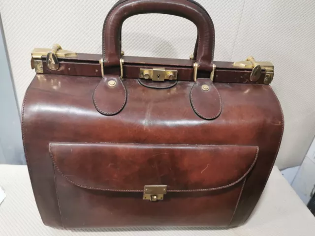 Borsa da medico vintage - in vera pelle