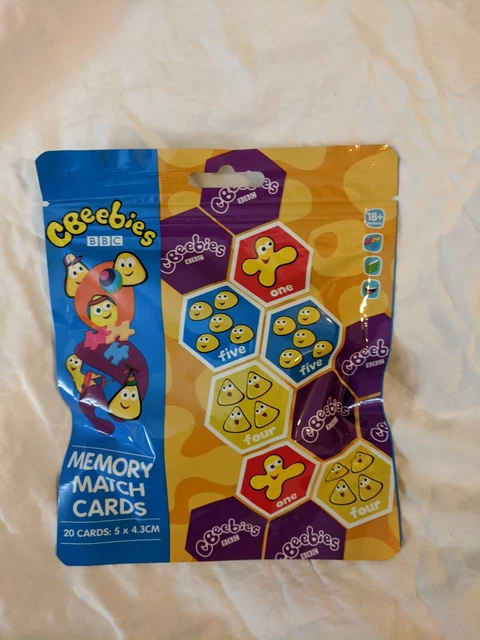 CBEEBIES: MEMORY MATCH Cards Puzzle Game 20 Cards (5 X 4.3cm Each) In ...