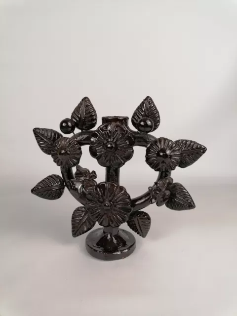 Vintage Kerzenständer Kerzenhalter „Baum des Lebens“ Keramik