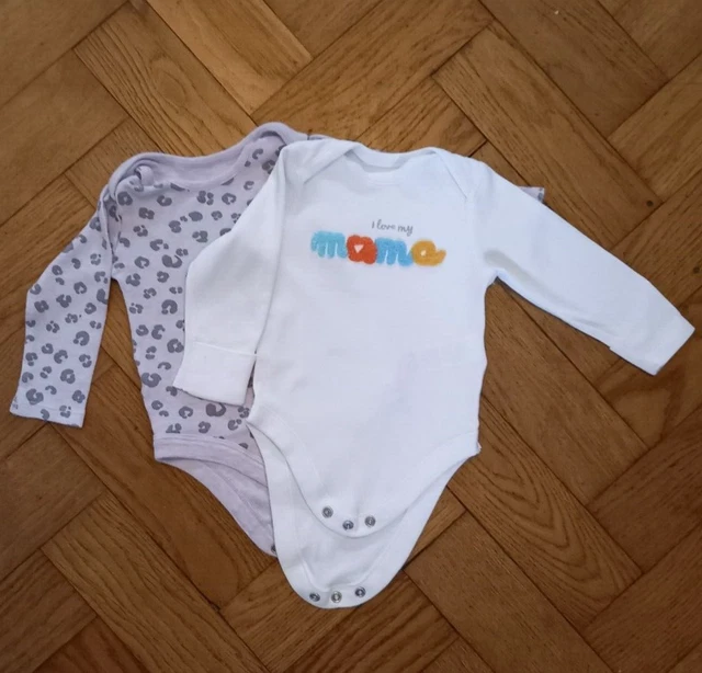 3-6 Months Baby Girl Long-sleeve Vest bodysuit Bundle - Marks & Spencer & TU