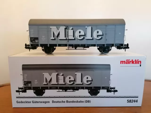 Märklin 58244 - Gedeckter Güterwagen "Miele" DB, Spur 1, neuwertig