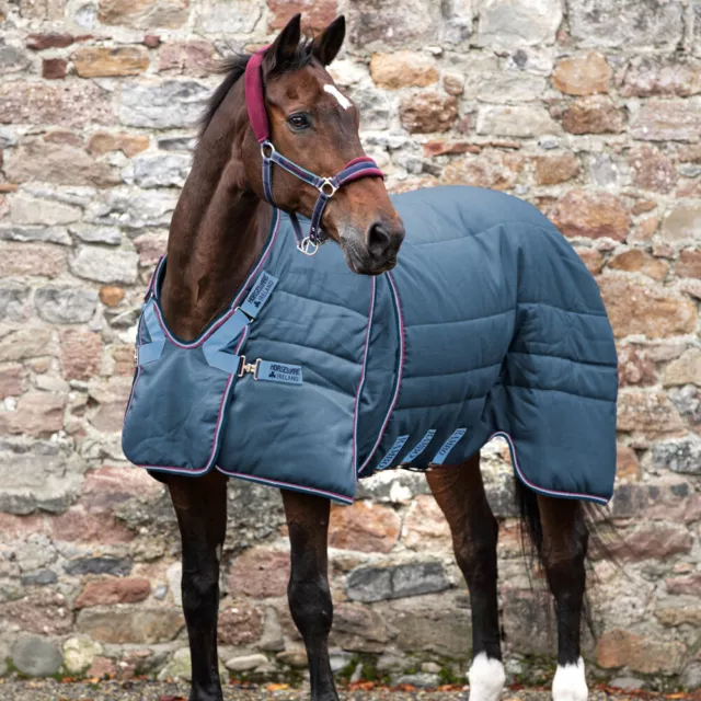 Horseware Rambo Optimo Stable Rug 200g - Marine/Bourgogne