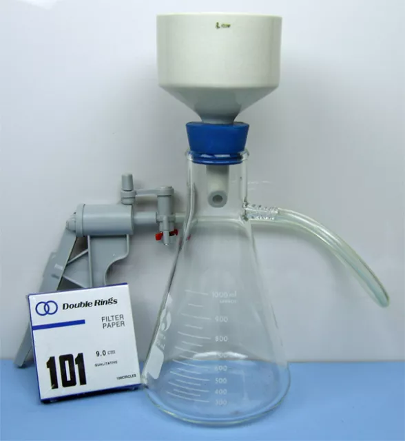 1000 mL FILTRATION FLASK / BUCHNER FUNNEL / VACUUM PUMP / Filtration Set