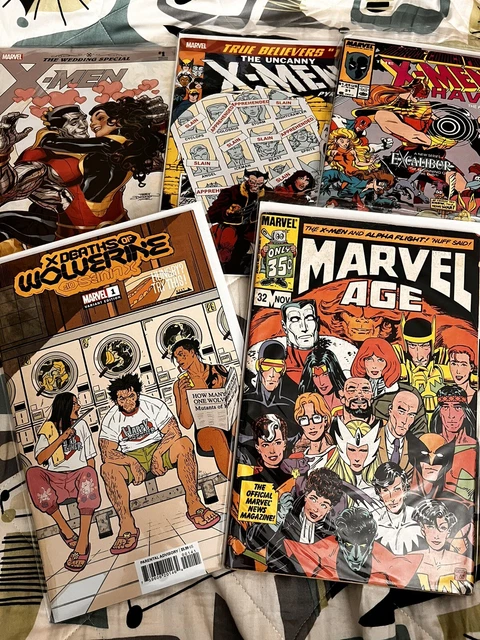X-Men Mixed Lot Marvel Age Wedding  Special Havok Wolverine Pyro True Believers