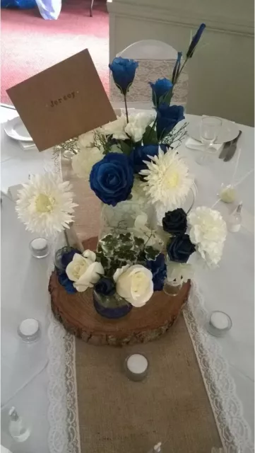 10 Log Slice Centre Pieces 25cm-30cm Wedding Display Approx 4cm thick 2