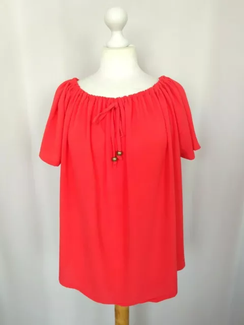 Haut Blouse Mujer Tela Viscosa Crepe Naranja Talla: M FR38/40 US6/8 UK10/12