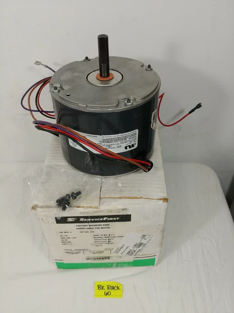 thumbnail interactive-video image 1 of Trane American Standard Condenser Fan Motor 1/6 HP 1625 RPM 200-230V – GE 5KCP29BCA010AS 1 of 6