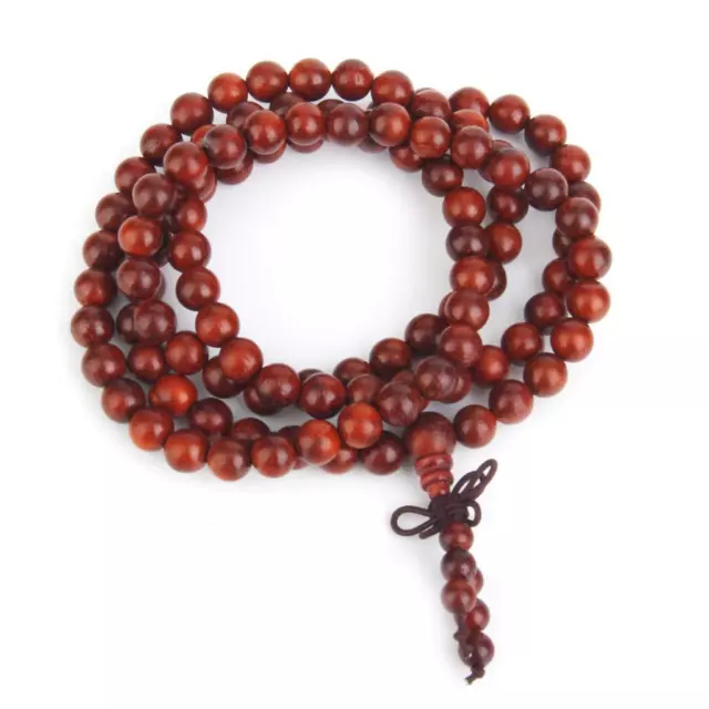 8mm tibetische 108 Sandelholz buddhistische Gebetskette Mala Manschette