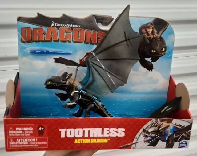 Dragons Dreamworks Toothless Missile Fire Attack Figure Spin Master 2017 New