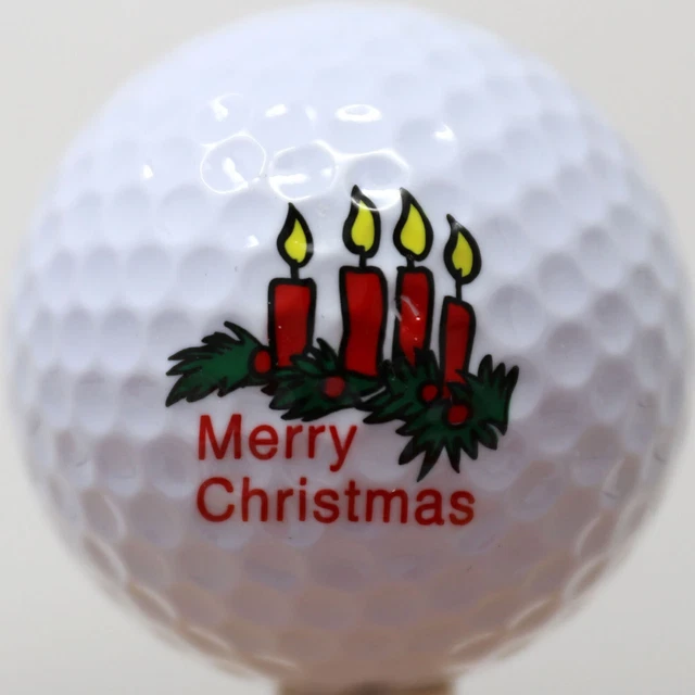 VINTAGE KARSTEN PING eye Merry Christmas Golf balls,red/white, #2