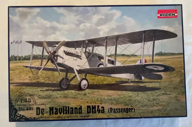 1:48 Roden, De Havilland DH4a (Passenger), Vintage, In Sealed Bags.