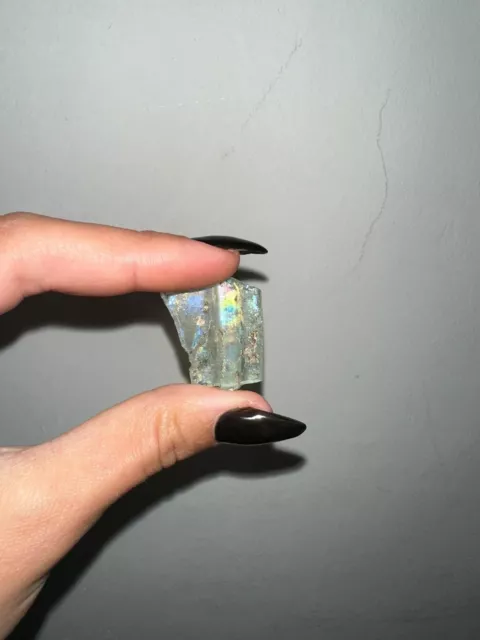 Glass fragment Roman ancient