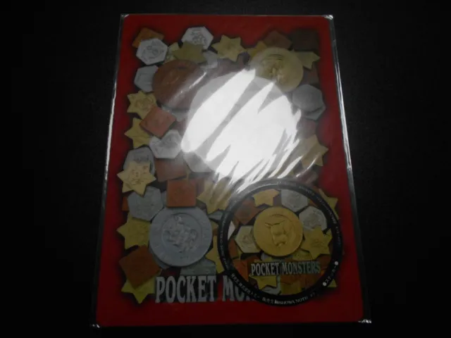 Jumbo Pokemon Card Plastic Board Tomy Promo Pikachu etc With Sticker #9602Sealed