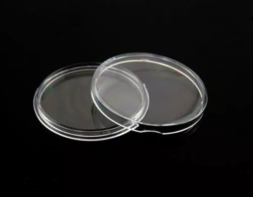 40mm Coin Holder Collection Round Plastic Clear Container Case 10pc M11 2