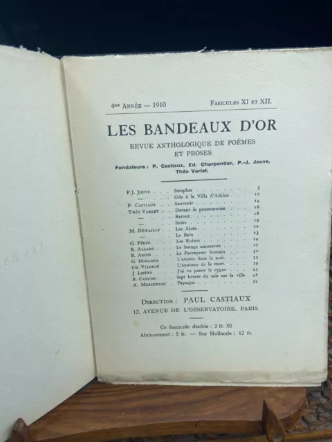 Les Bandeaux d'or, 3 fascicules, n°8+11/12+28 - 1908-1913 G. Crès et cnie 3