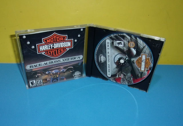 Cd Rom Racing Game HARLEY-DAVIDSON: RACE ACROSS America PC CD-Rom 1999 Windows motorcycle ...