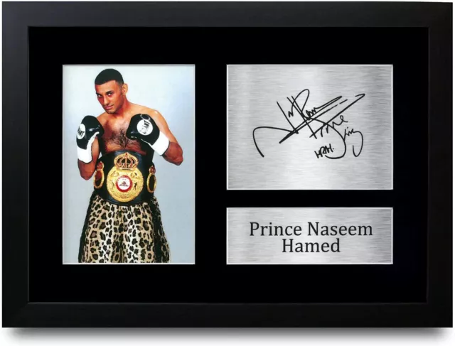 Naseem Hamed Signed Pre Printed Autograph A4 Photo Display Gift For a Boxing Fan