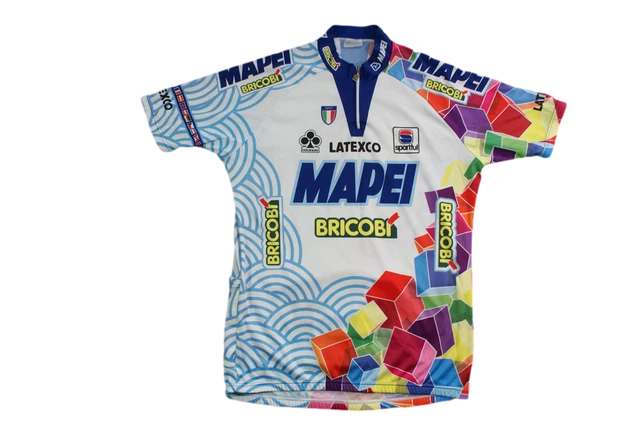 MAPEI BRICOBI Maillot Vintage 1997 1998 Sportful Colnago Latexco Tour de France Cyclisme Homme - Gabba Vintage MAPEI BRICOBI Maillot Vintage 1997 1998 Sportful Colnago Latexco Tour de France Cyclisme Homme - Gabba Vintage
