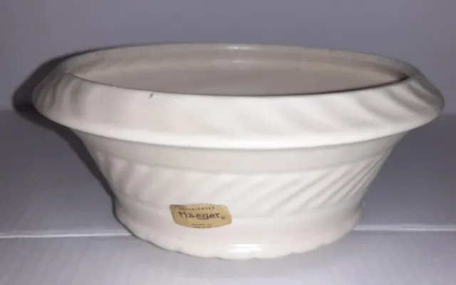 Vintage HAEGER Planter Bowl  3956 Off White Ivory Art Pottery USA