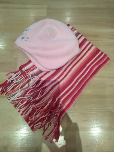 Mütze und Schal Winter Mädchen rosa Gr. 122-140 H&M