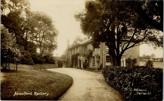 Postcard Alresford Rectory nr Winchester Hampshire early RP by Allinson