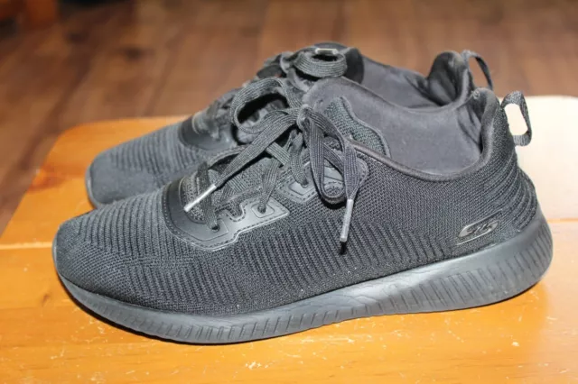 SKECHERS BOBS SPORT Squad Bow Beauty Black Fabric 44.00