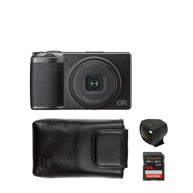 Ricoh GR III Premium Compact Digital Camera with GV 1 External Viewfinder Bundle