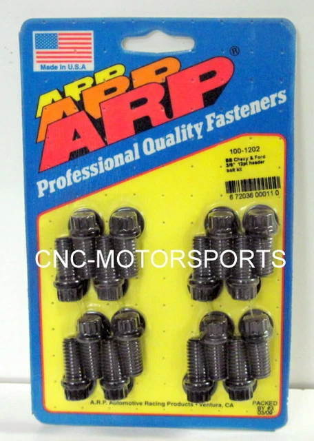 ARP Header Bolts 100-1202 3/8 FORD BLACK OXIDE 12 POINT HEAD 3/8 WRENCH
