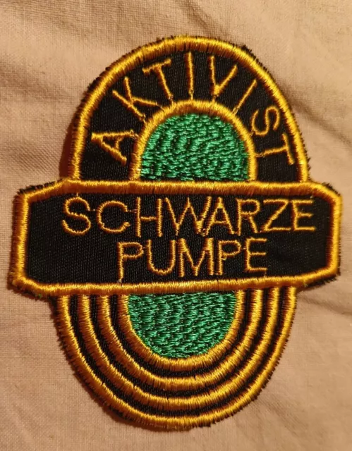 Aufnäher Fußball DDR Aktivist Schwarze Pumpe, gestickt