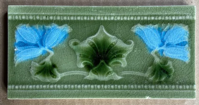 Alfred Meakin - Antique Art Nouveau Majolica Border Tile C1900