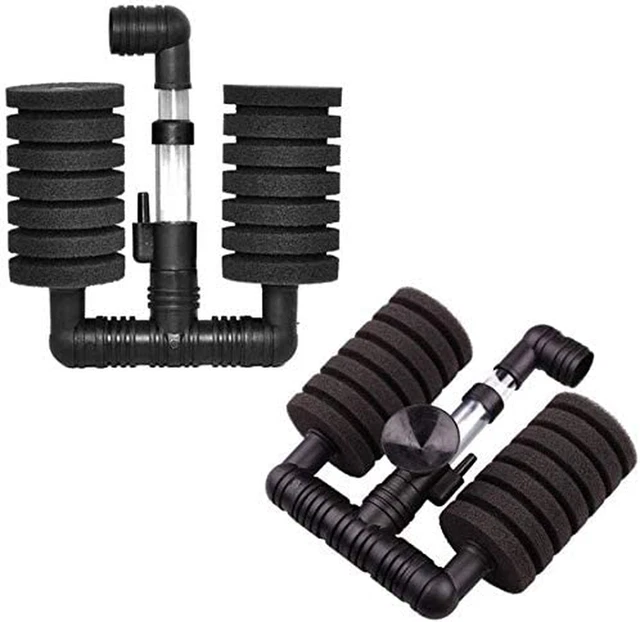2X Dual Bio Sponge Filter for Betta Fry Aquarium Fish Tank (Ship from CA USA)