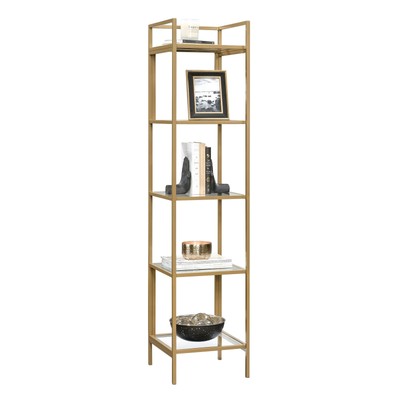 Better Homes & Gardens Nola Narrow Bookcase, Gold Finish 3
