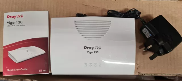 DrayTek Vigor 130 VDSL2/ADSL2+ Modem FTTC, Gigabit Ethernet VGC