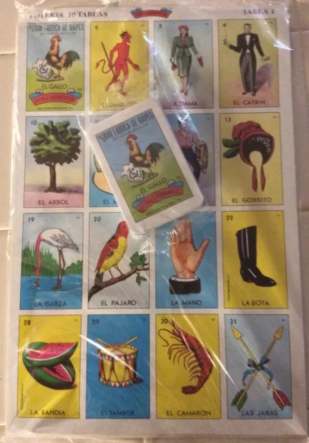 JUMBO 9x14" Large Board Mexican Loteria Bingo Game Deck Card LowVision Education