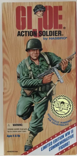 @ 1995 Hasbro: GI JOE ACTION SOLDIER 12" Action Figure Limited Edition WWII NIB