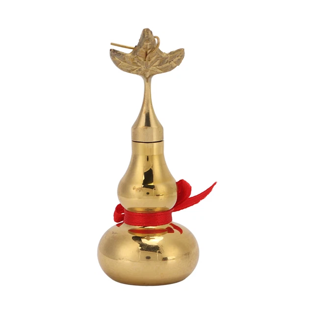 1 Gourd Statue Brass Exquisite Workmanship Office Decoration FIG UK