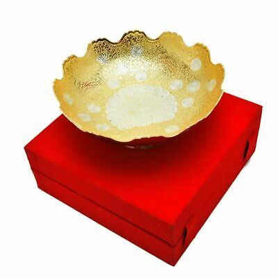 Silver and Gold Plated Fruit Bowl 10" Diameter Home Decor Gift Set