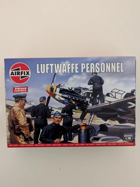 AIRFIX ANCIEN FIGURINES à MONTER MAQUETTE PERSONNEL LUFTWAFFE GUERRE 39