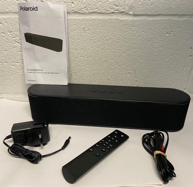 POLAROID 50W COMPACT TV Soundbar Bluetooth Optical Aux 41cm Long New