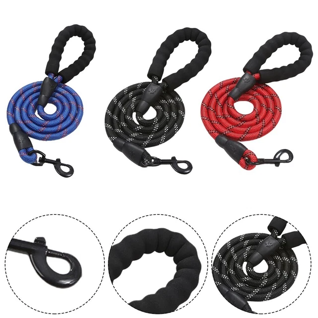 Hund Leine Seil 1.5m 8mm 10mm 12mm Gepolstert Griff Reflektierend Praktisch